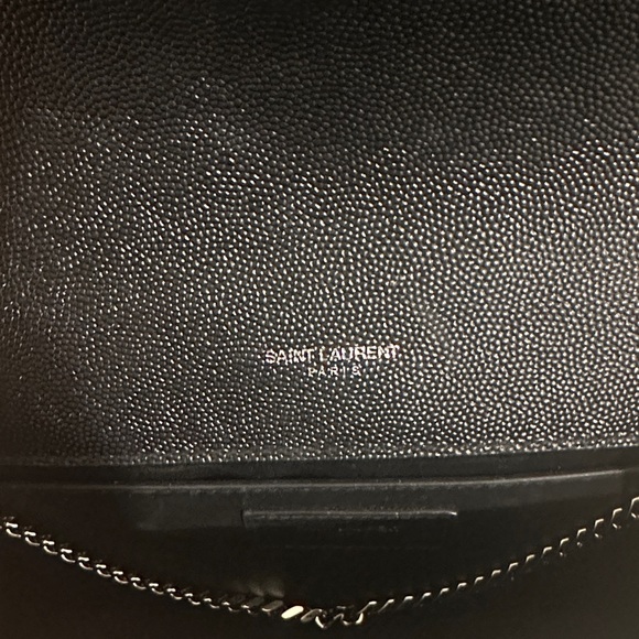 Yves Saint Laurent Black Crossbody Bag with Silver Chain - Picture 3 of 5